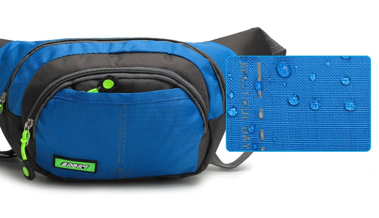 Marsupio da Viaggio Impermeabile con Cerniera Borsa a Tracolla per Sport all aperto Unisex Grande Capacità Regolabile