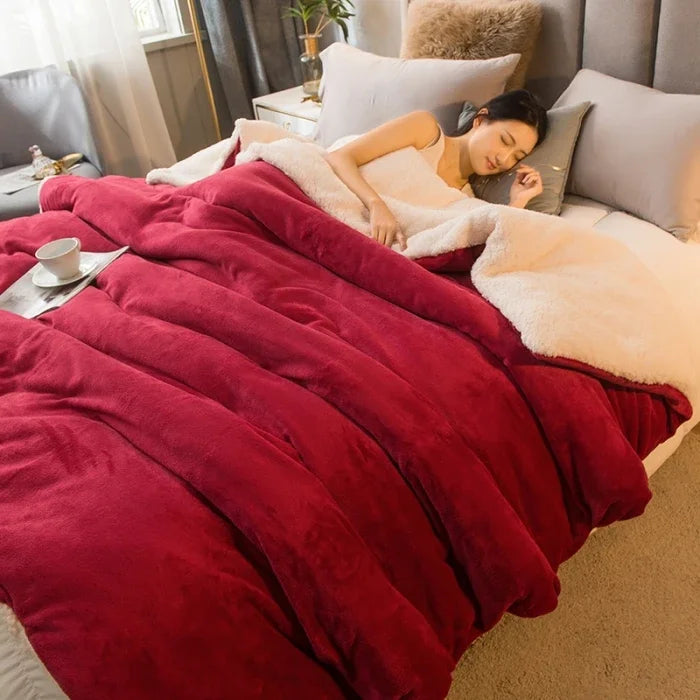 Coperta Riscaldata In Lana Portatile Doppia Faccia Antipilling Queen Letto Invernale Per Campeggio