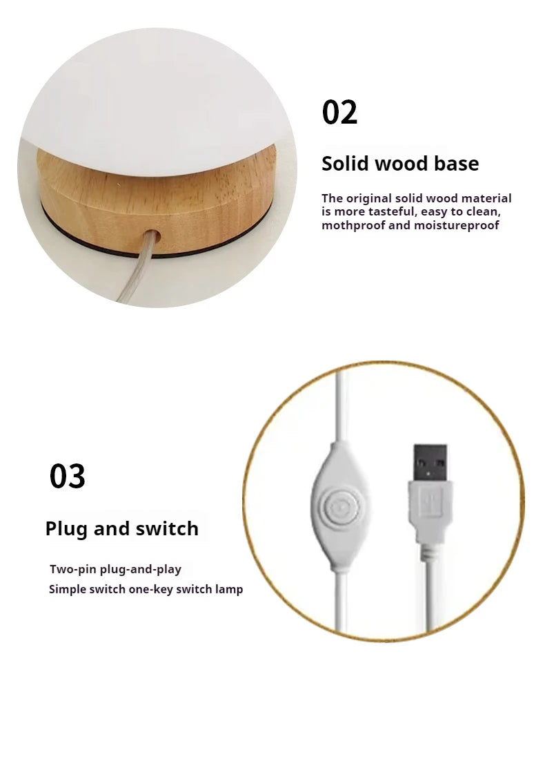 Lampada Da Notte LED Che Cambia Colore RGB Ricaricabile USB Per Comodino Tavolo Soggiorno Camera Da Letto Ufficio
