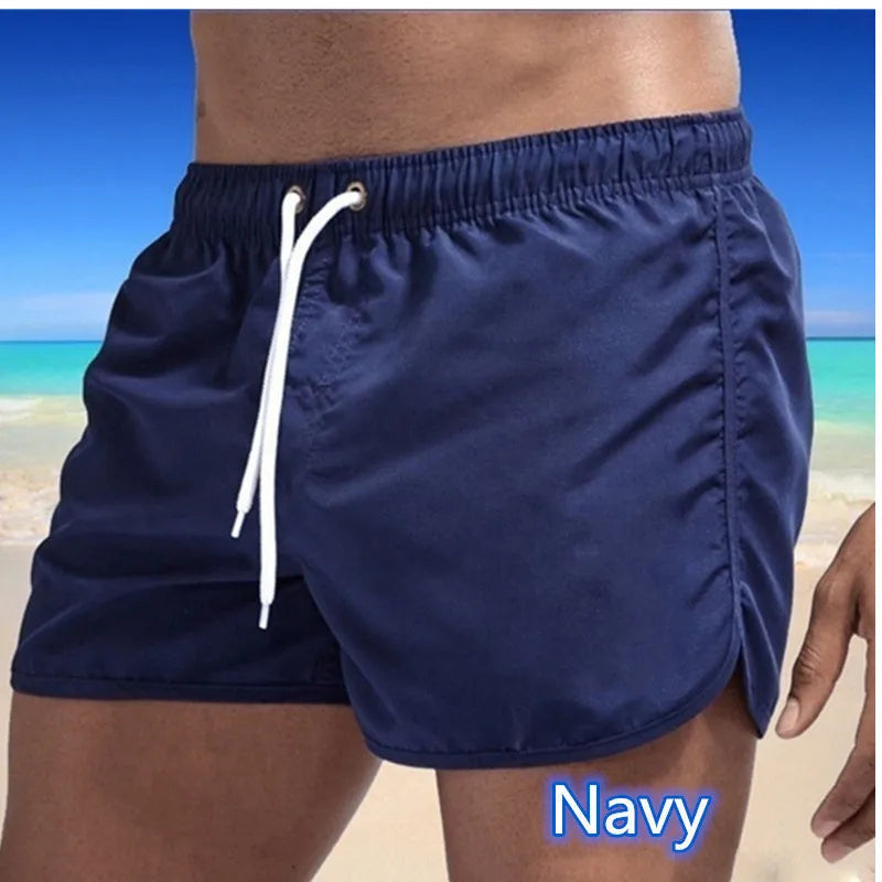Pantaloncini da Bagno da Uomo Estivi in Microfibra Nylon Spandex Traspiranti Vita Bassa Marca Chyxingye