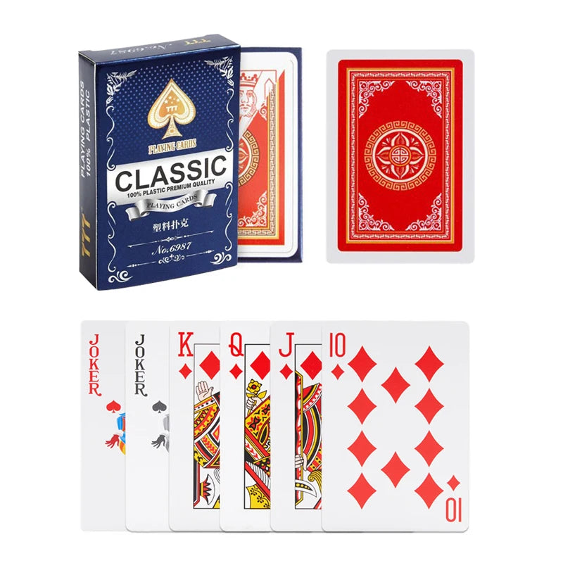 Nuove Carte Da Gioco In Plastica Stretta Impermeabili Da Tavolo Con Caratteri Grandi PVC Satinato Spessore Alto