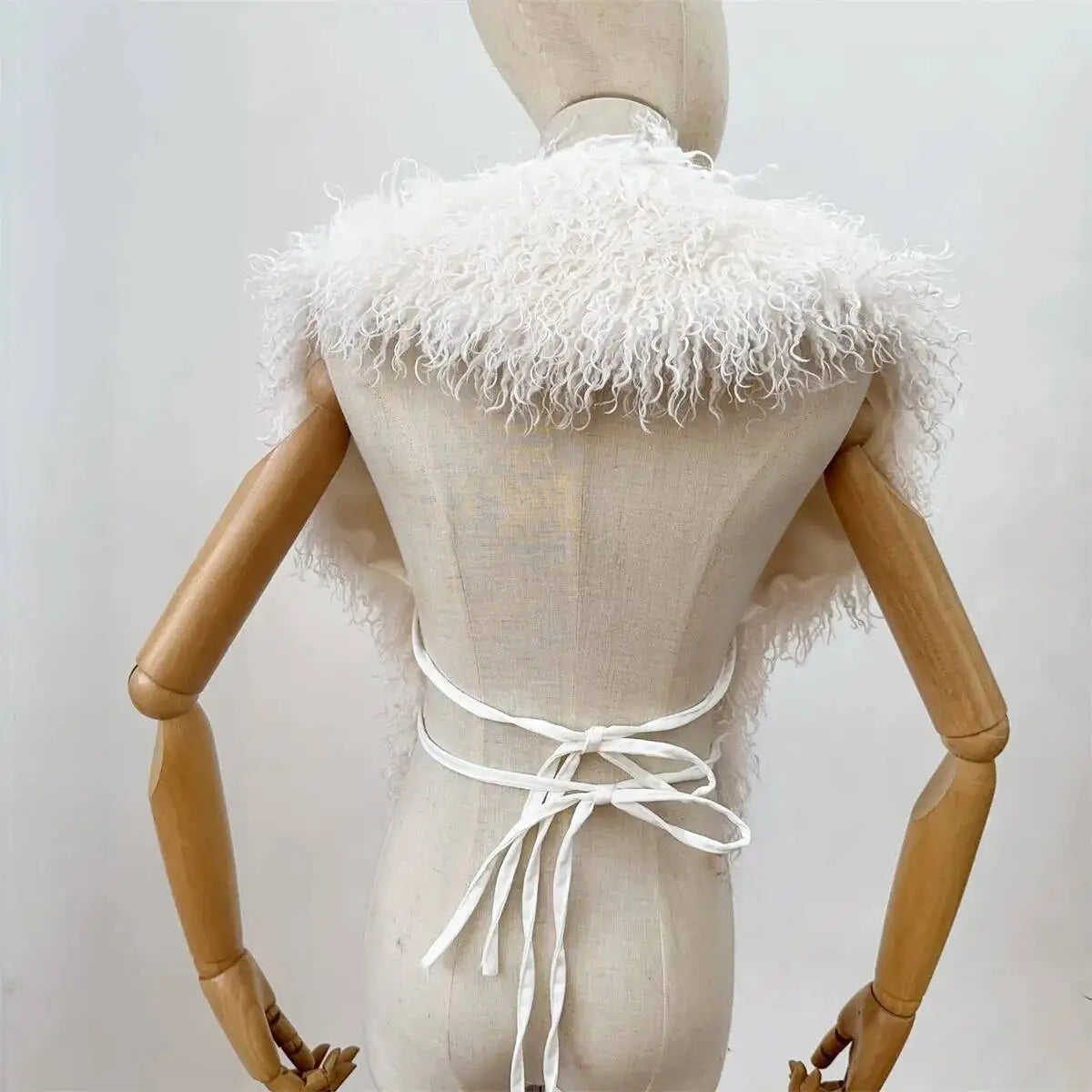 Lanmrem 2025 Gilet Pelliccia Sintetica Donna Imitazione Shearling Chic Autunno Inverno Abbigliamento 2DB4916