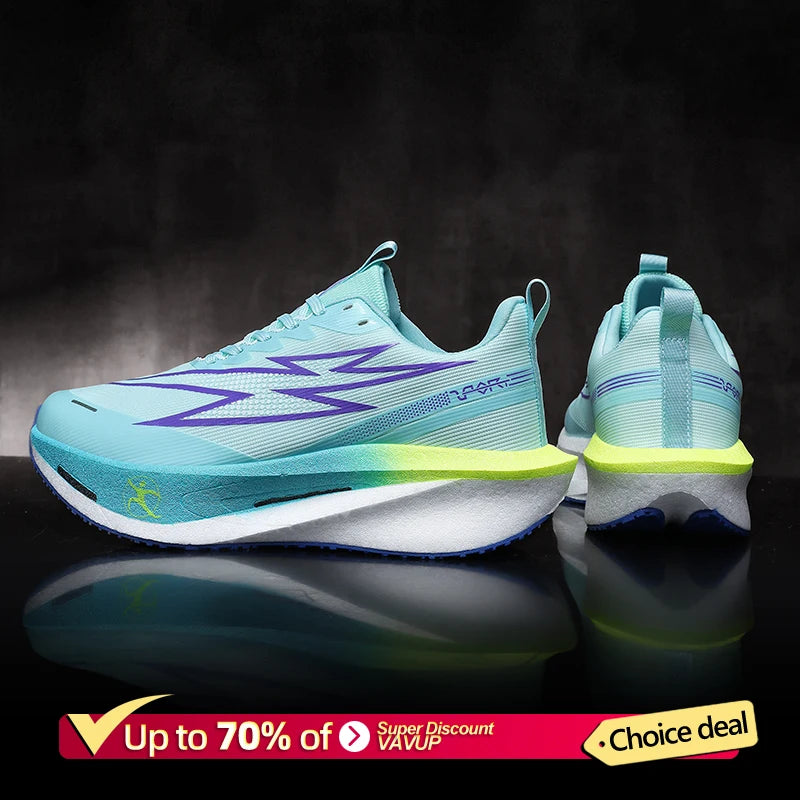 Scarpe Da Corsa Uomo E Donna Con Piastra In Carbonio Traspiranti Leggere Per Maratone Sneakers Atletiche Comode
