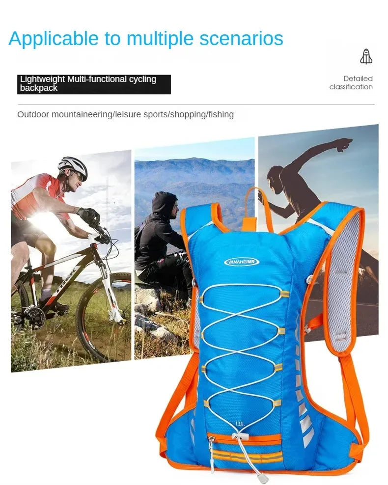 Zaino Da Ciclismo Impermeabile 12L Per Bici Da Strada MTB Idratazione Per Escursionismo All Aperto