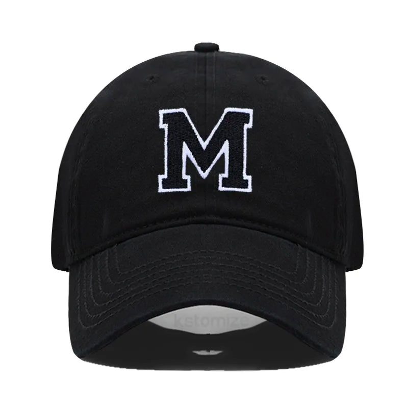 Berretto Da Baseball Unisex Ricamato Lettera AZ Cotone Morbido Alta Qualità Protezione Solare Snapback