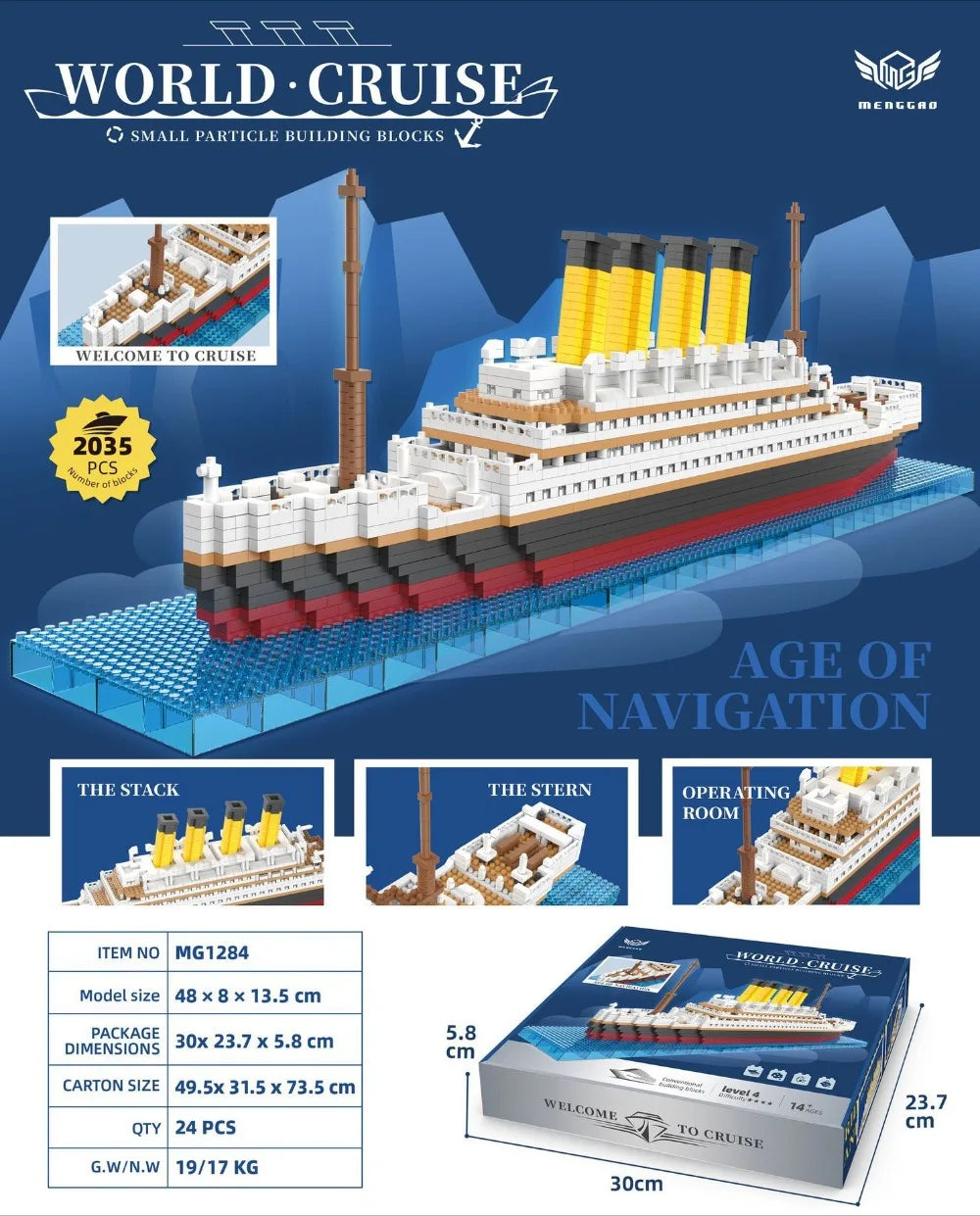 Oltre 4000 Pezzi Titanic Modello Nave Da Crociera Blocchi Costruzione MOC Barche Giocattoli Da Costruzione Regalo
