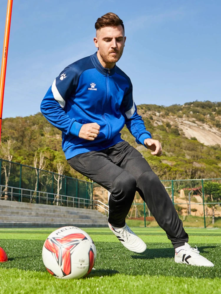 Kelme Giacca Allenamento Uomo Lavorata A Maglia Giocatore China League One Traspirante Con Cerniera Top Da Corsa