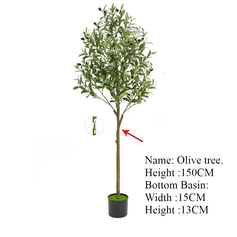 Albero Oliva Artificiale Grande Con Base Regolabile Da 60 Cm A 210 Cm Per Decorazione Ufficio E Casa