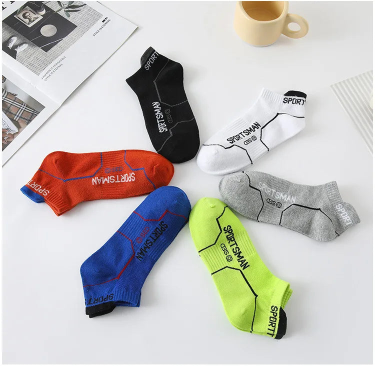 Calzini Corti Da Uomo Per Basket E Corsa Con Rete Traspirante Assorbenti Odori Pack 6 Paia