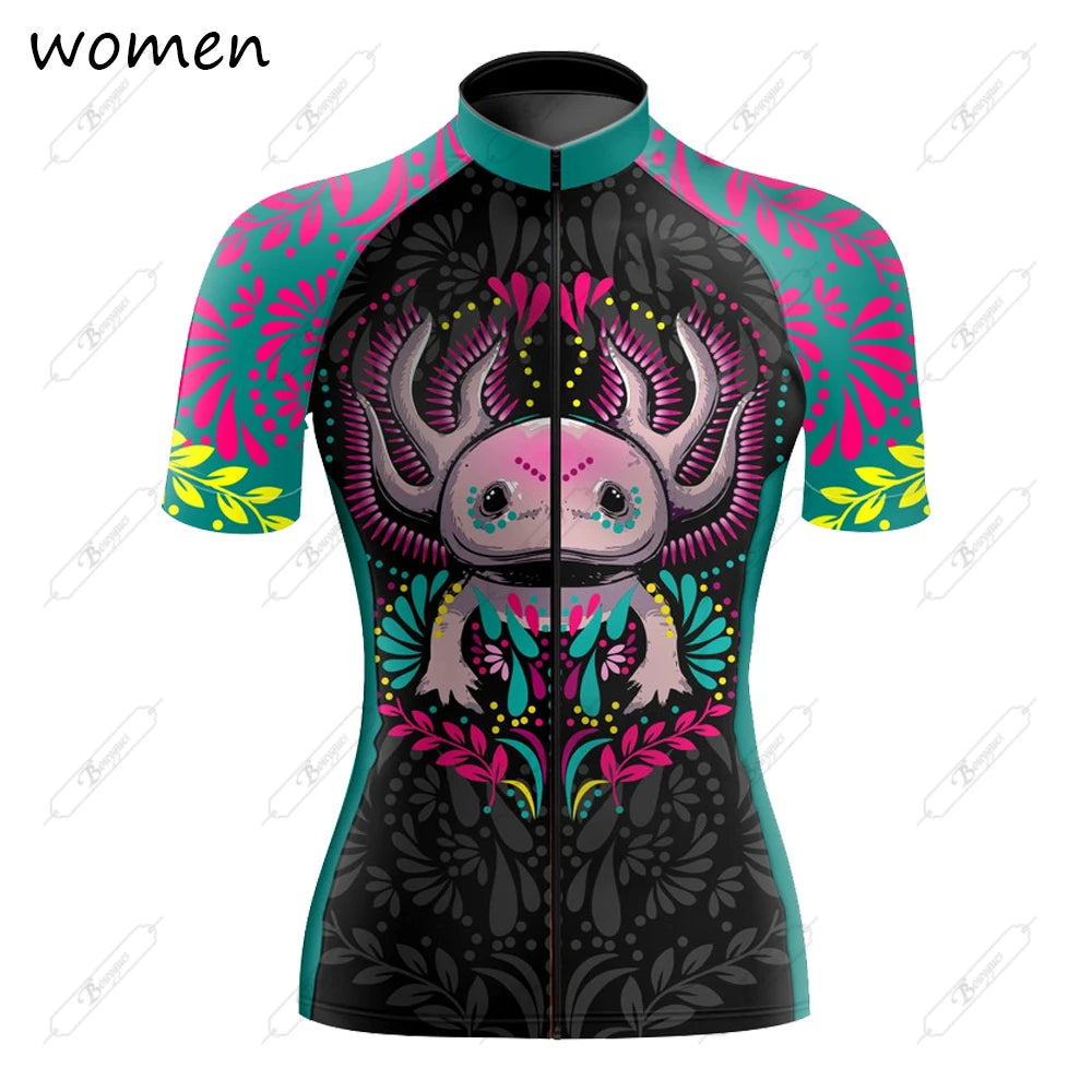 Maglia Da Ciclismo Donna Estate Premium Traspirante Team Racing Abbigliamento Da Ciclismo Maglia Da Bici Corta
