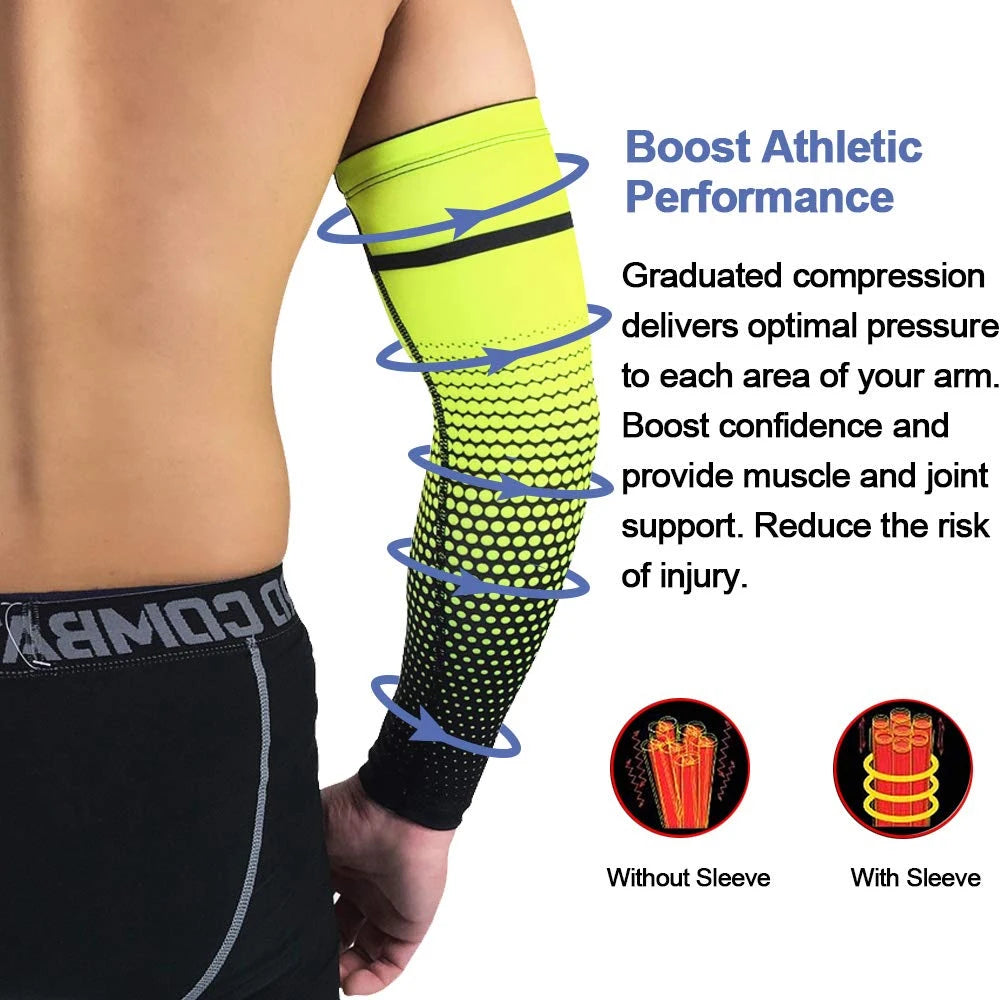Maniche Braccia Ciclismo Unisex Rinfrescanti Protezione UV Solare Elastiche Per Corsa