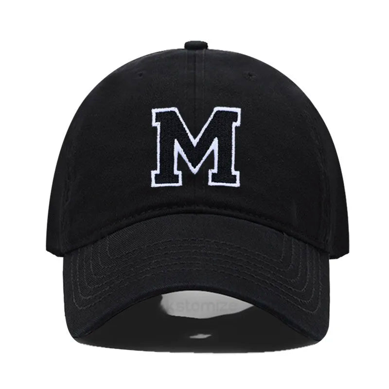 Berretto Da Baseball Unisex Ricamato Lettera AZ Cotone Morbido Alta Qualità Protezione Solare Snapback