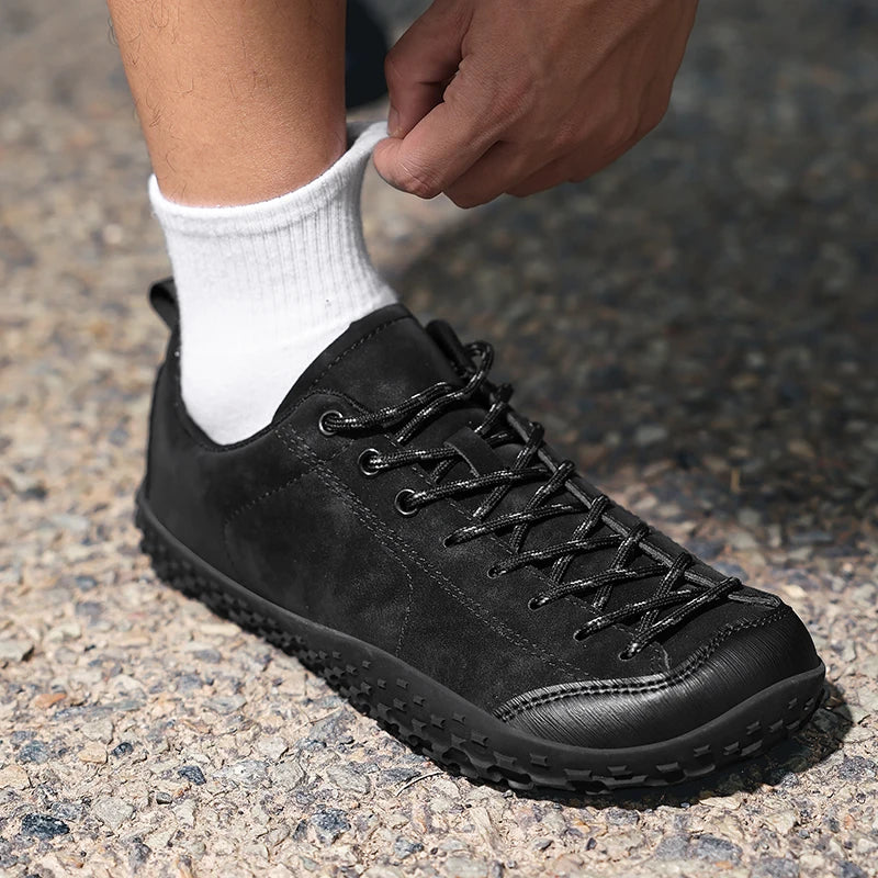 Coppia Scarpe Da Trekking Slip On Uomo All Aperto Punta Larga Per Alpinismo E Passeggio Confortevoli