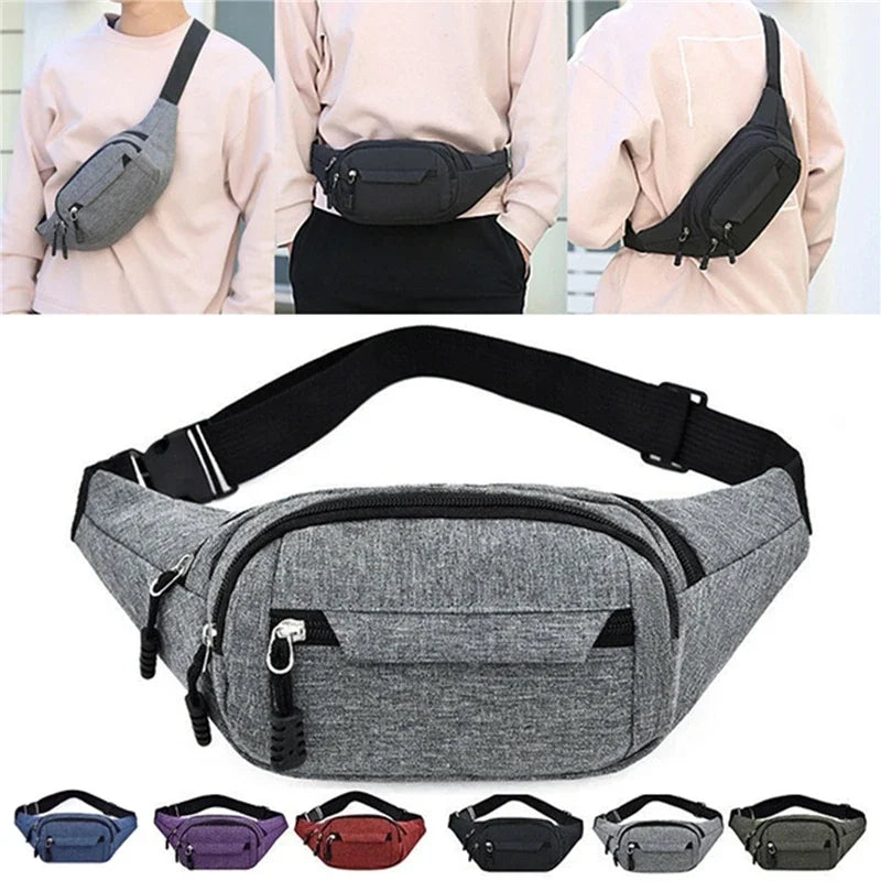 Marsupio mobile per uomo donna Marsupio multifunzionale di grande capacità Anti spruzzi Pochete da cantiere resistente all'usura