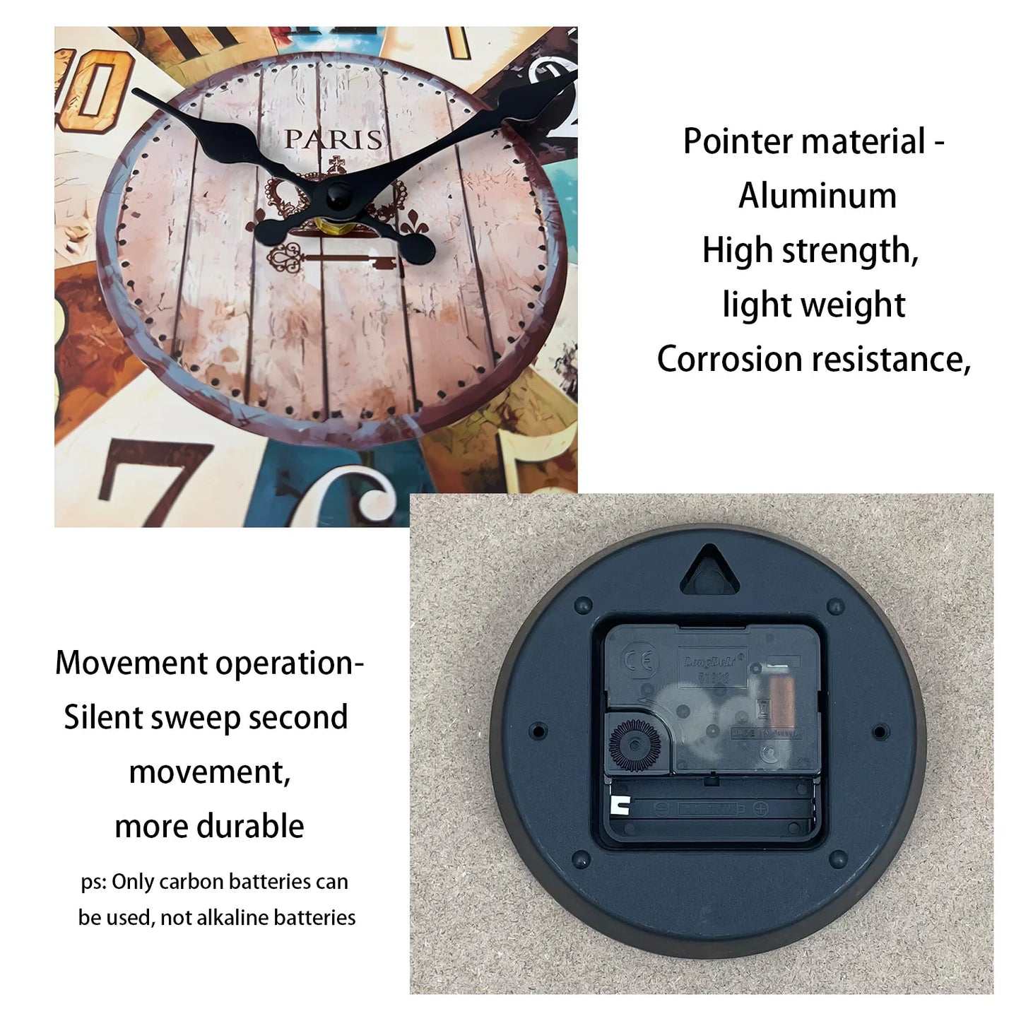 Orologio Da Parete In Legno Mediterraneo Retrò Silenzioso Quarzo Decorazione Casa Misure 10 12 14 16 Pollici Regalo