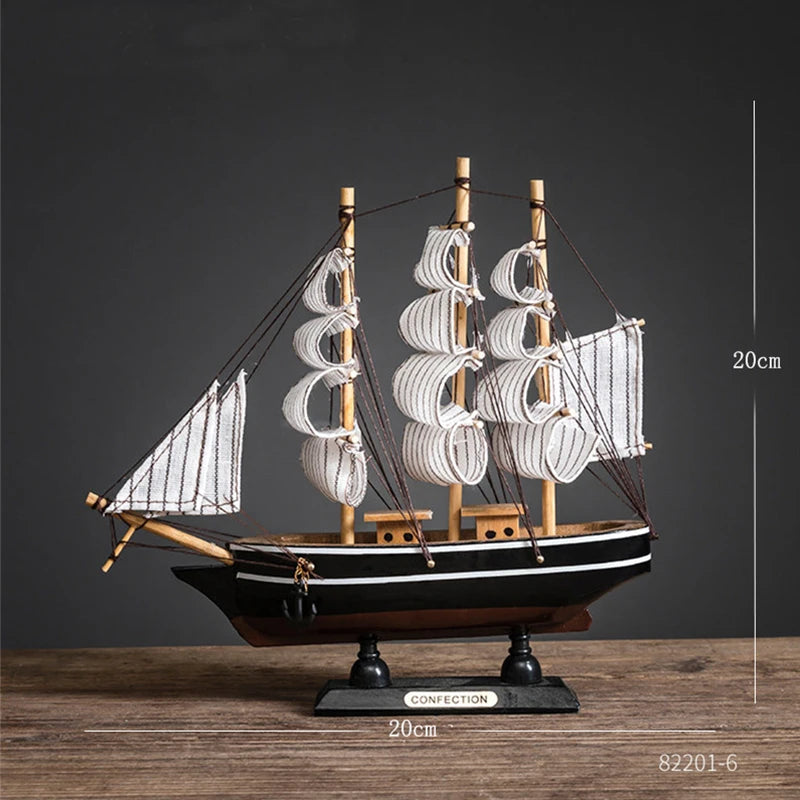Modello Di Barca A Vela In Legno Per Decorazioni Della Casa In Stile Mediterraneo Accessori Regalo Compleanno