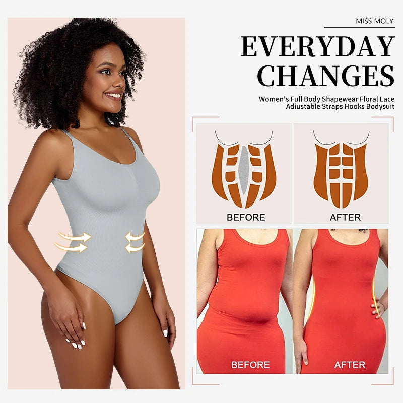 Faja Full Body Shaper Donna Morbido Modellante Perizoma Corpo Scolpisce La Silhouette Dimagrante Del Seno
