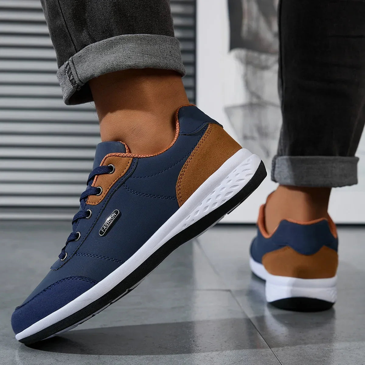 Scarpe Da Uomo Impermeabili Primavera Autunno Sneakers Da Passeggio In Pelle Antiscivolo Per Tempo Libero