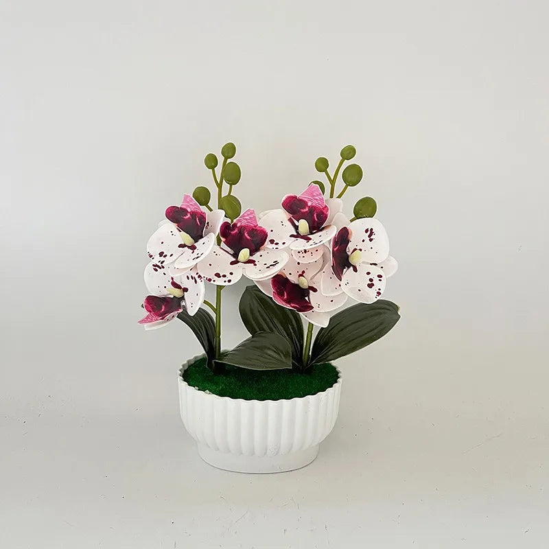 Due Set Di Tre Fiori Simulati Orchidee A Farfalla Piante In Vaso Decorazioni Per La Casa Regalo Di San Valentino