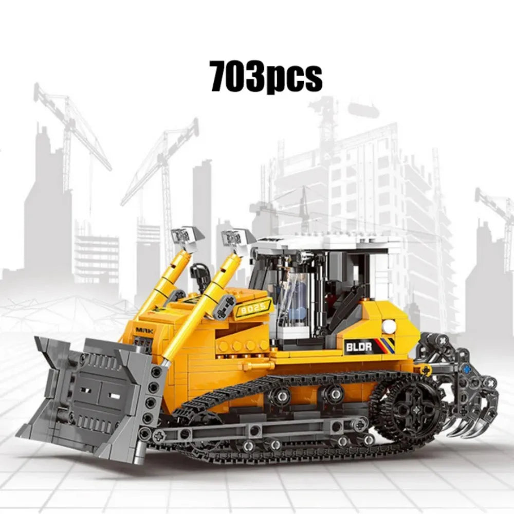 Set Costruzioni Multi Veicoli Caricabatteria Gru Camion Fai Da Te Blocchi Ingegneria Giocattolo Per Bambini