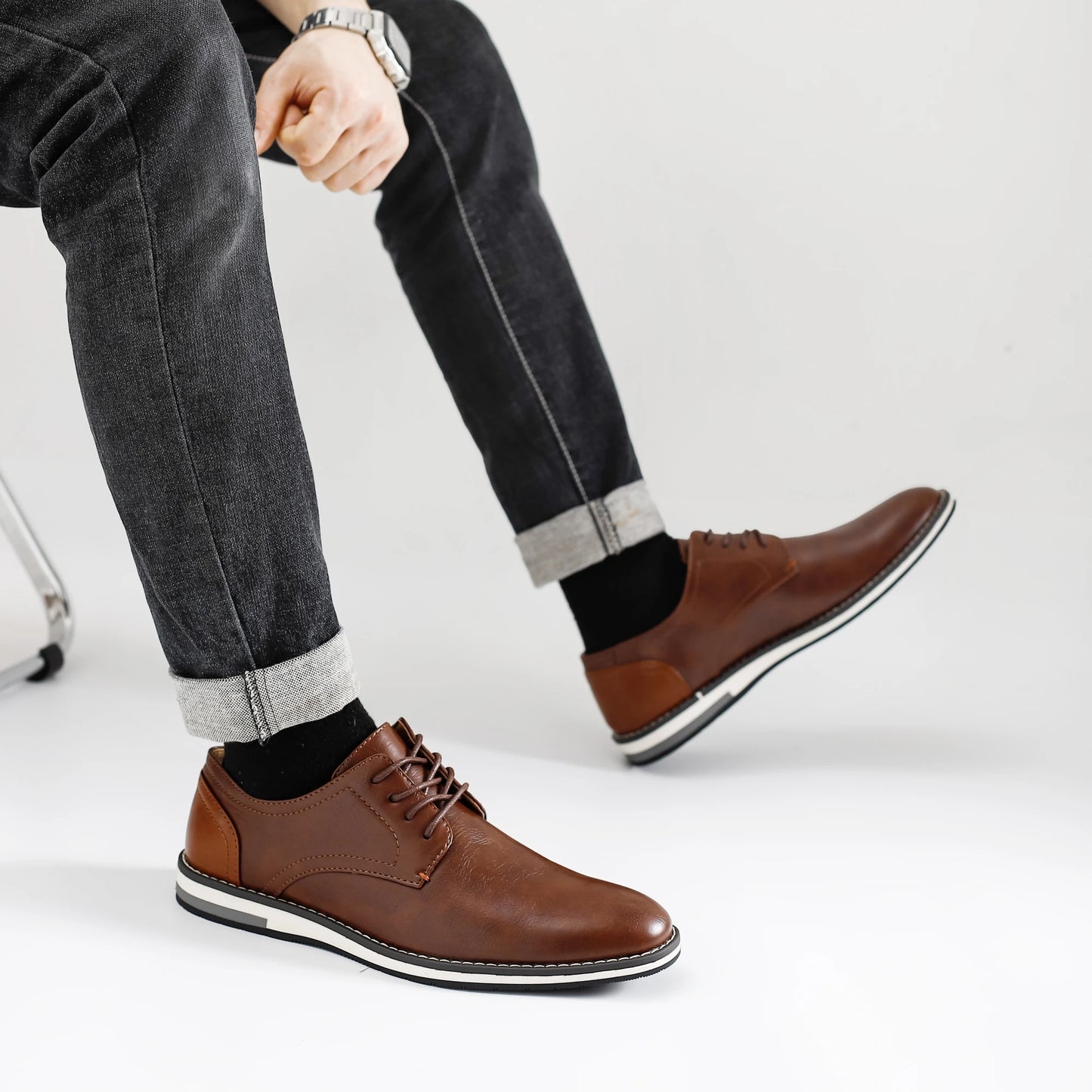 Mocassino In Pelle Da Uomo Moda Comoda Scarpe Casual Da Uomo Di Marca 2024 Eleganti E Confortevoli