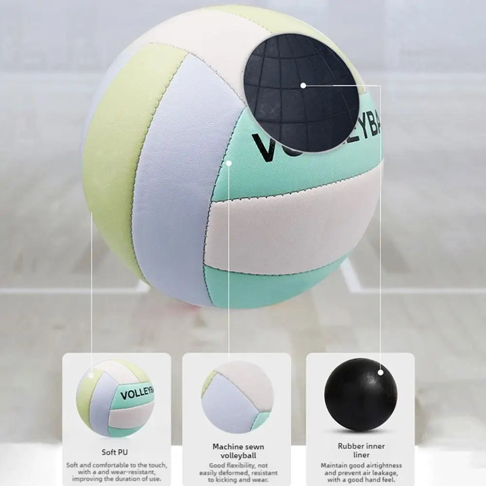 Nuovo Pallone Da Pallavolo Ufficiale Misura 5 Per Allenamento Indoor Outdoor Beach Volley Principianti Spedito Sgonfio