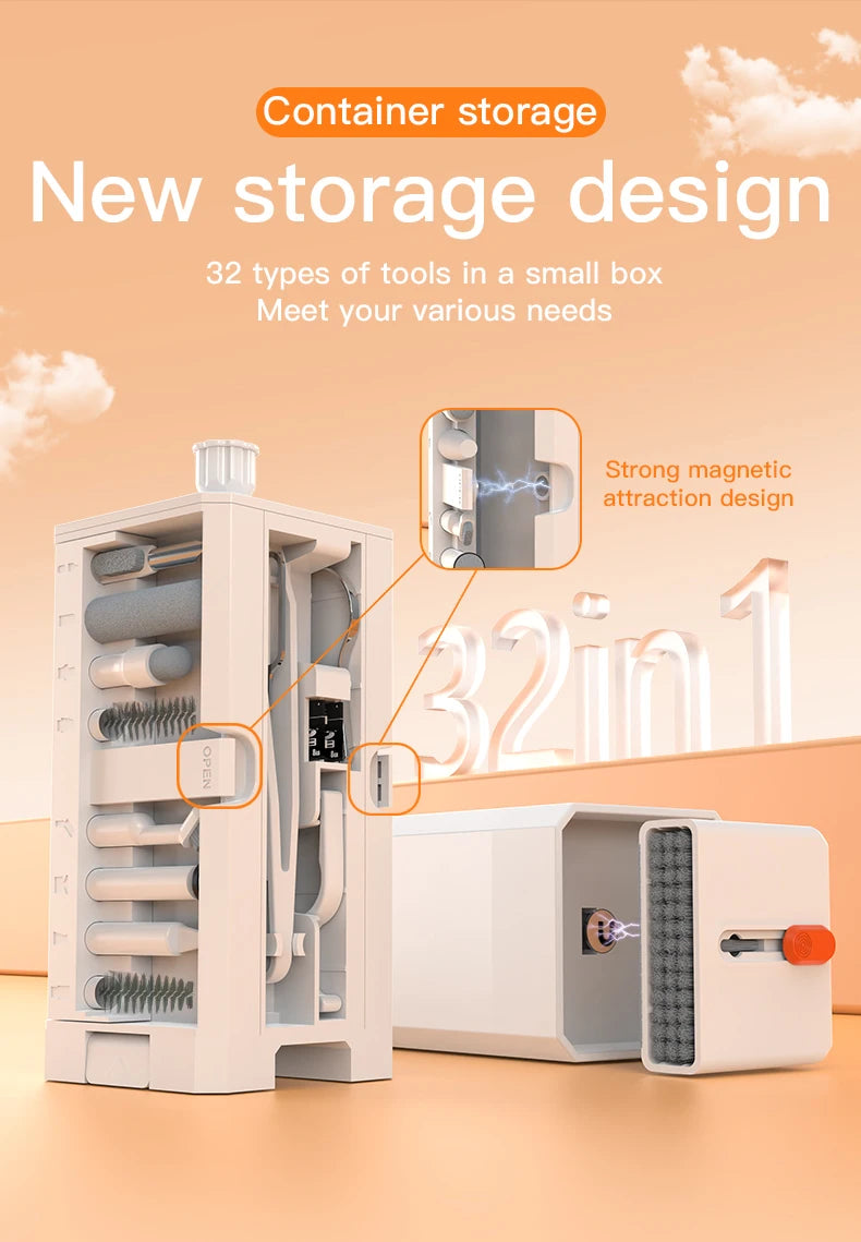 Kit Pulizia Profonda Multifunzione 20 In 32 In 1 Per Porte iPhone AirPods Tastiera Rimozione Tasti Strumenti di Precisione