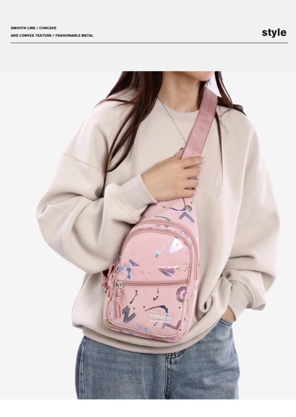 Nuova Borsa Da Petto Per Donna Leggera Con Tracolla Multistrato E Pratica Per Smartphone