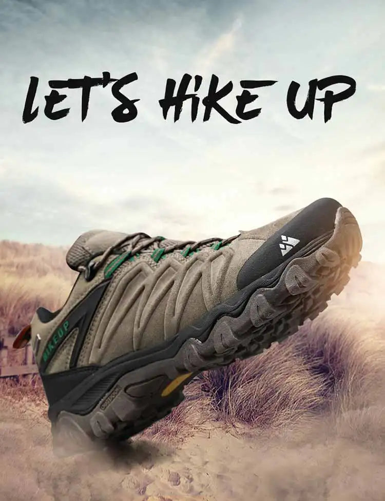 Scarpe Da Trekking In Pelle Di Alta Qualità Per Uomo Con Lacci Durevoli Per Attività All'Aperto
