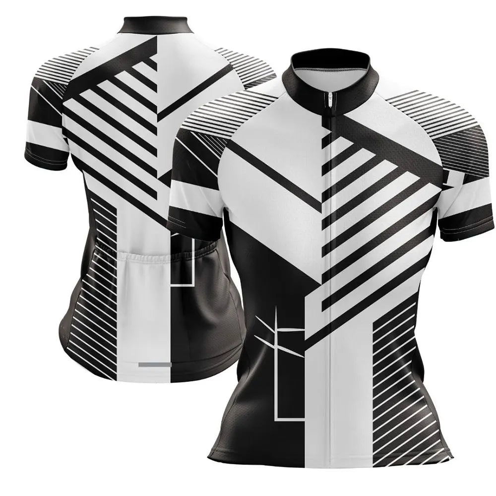 Maglia Da Donna 2025 Da Ciclismo Manica Corta Con Tasche Riflettente Traspirante Asciugatura Rapida Imbottitura Gel 19D