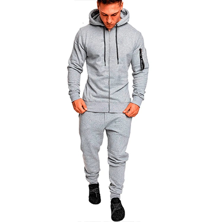 Set Abbigliamento Sportivo Da Uomo Due Pezzi Felpa Con Cappuccio Tattico Militare Pantaloni Traspirante Caldo Jogging