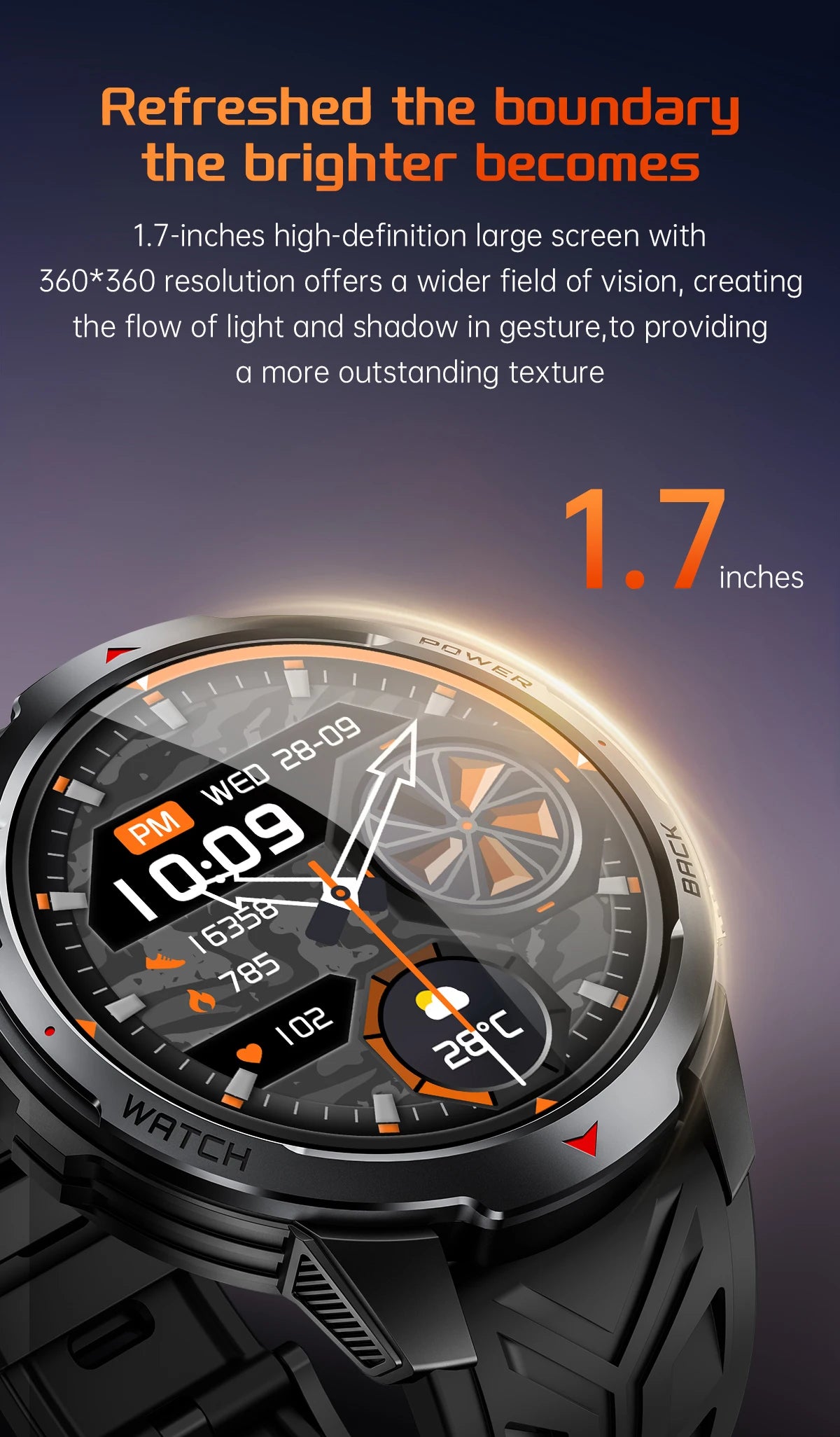 LIGE Smartwatch Da Uomo Bluetooth Chiamata Impermeabile 3ATM Batteria 1100mAh Bussola Esterna Per Sport Fitness