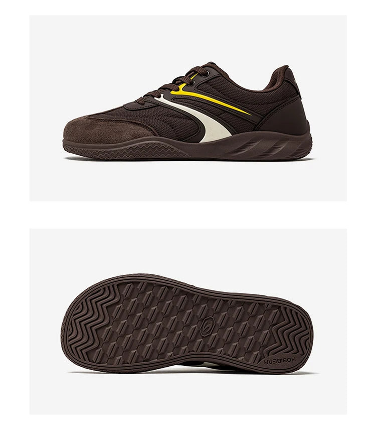 Hobibear Scarpe Minimaliste In Pelle Sintetica A Calzata Larga Sneakers Retro Allacciate Per Uomo E Donna Traspiranti