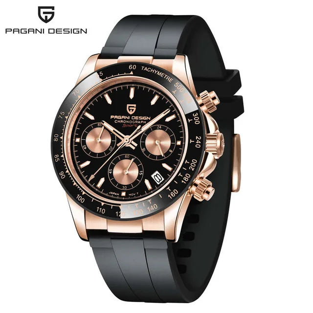 Pagani Design PD 1644 Orologio Da Uomo Con Quadrante Meteoritico E Vetro Zaffiro Quarzo 100M Cronografo