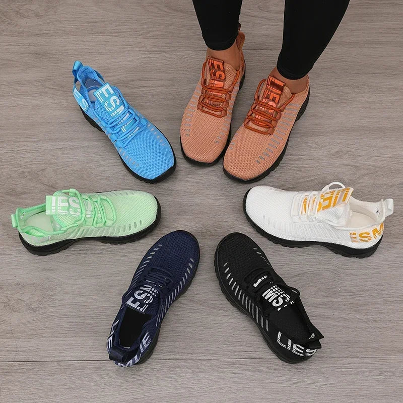 Scarpe Da Corsa In Mesh Traspiranti 2025 Per Donne Leggere Con Suola Imbottita Per Allenamento All Aperto E Palestra