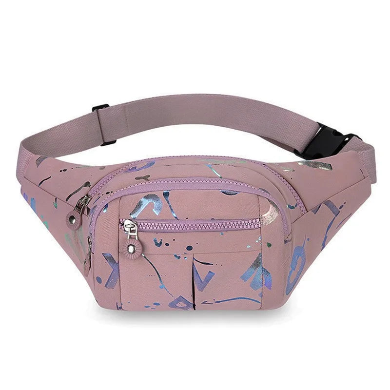 Marsupio da Donna Impermeabile in Tessuto Oxford Borsa a Cintura e Tracolla Borsa a Banana Moda Femminile