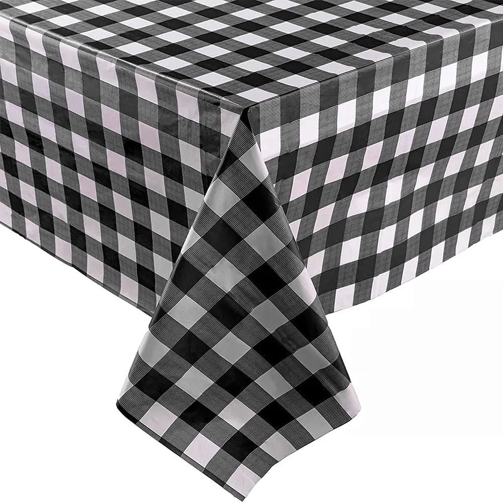 Tovaglia Usa e Getta a Quadretti Rosa Blu Pastello 137x274 CM Rettangolare in PVC Decorazioni Compleanno Baby Shower