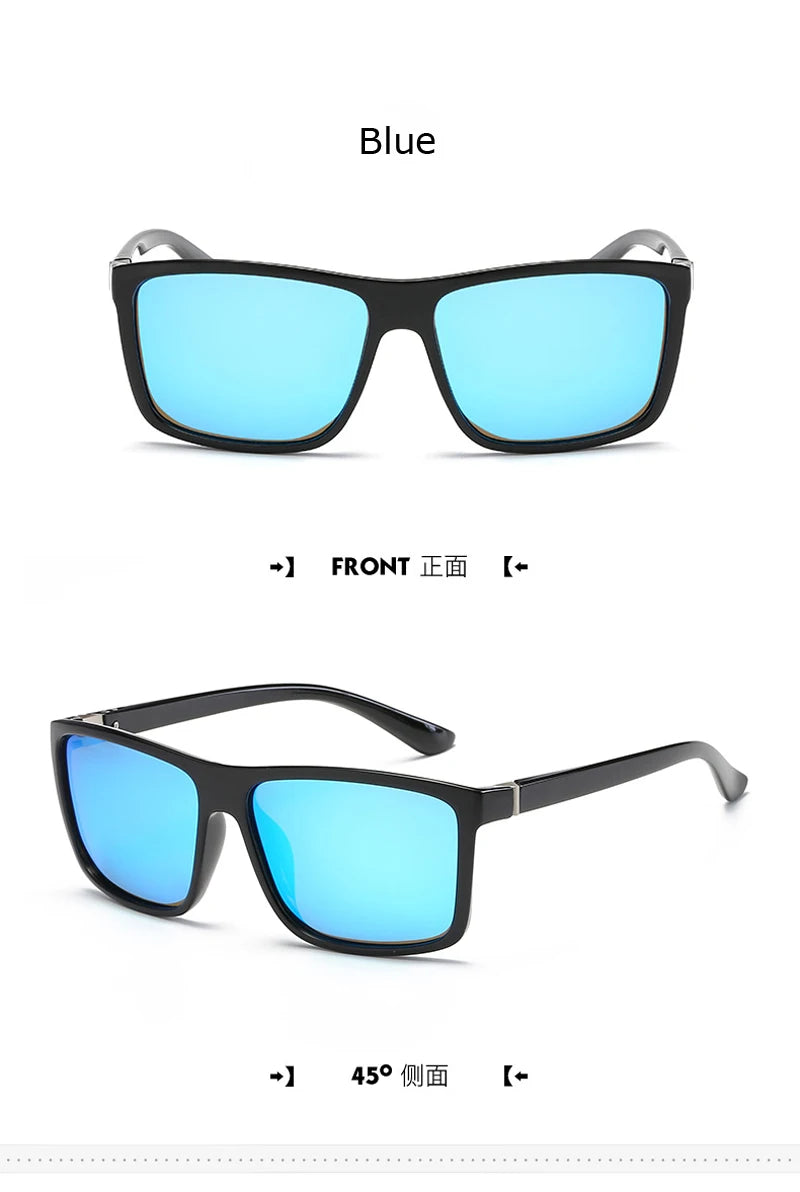 Occhiali da Sole Polarizzati Vintage Quadrati di Lusso per Uomo Donna Moda Arrampicata Guida Antiriflesso UV400