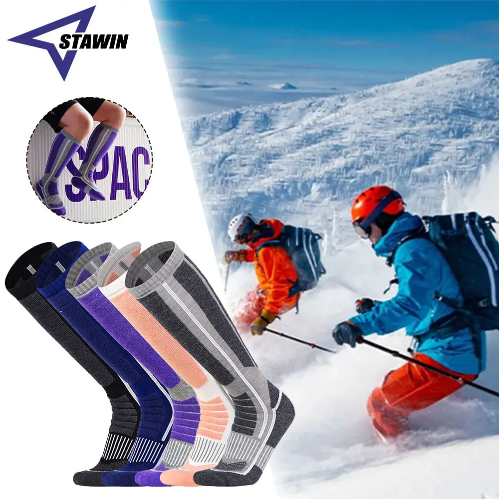 Calzini Termici In Lana Merino Unisex Lunghi A Compressione Per Sci Escursionismo Snowboard Trekking
