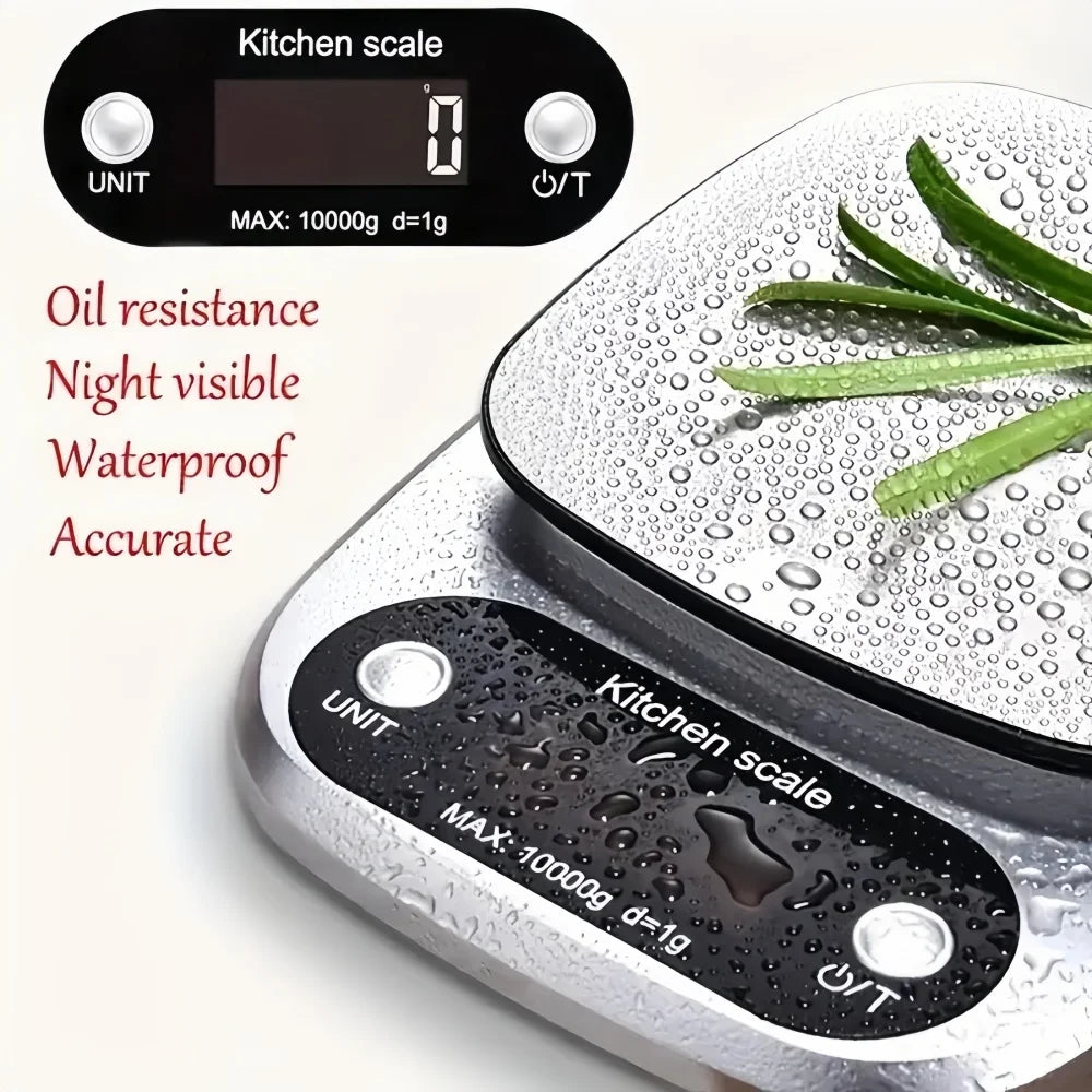 Bilancia Da Cucina Digitale 10 Kg Alta Precisione Con Display LCD Portatile Per Cibo Gioielli Cuochi Appassionati