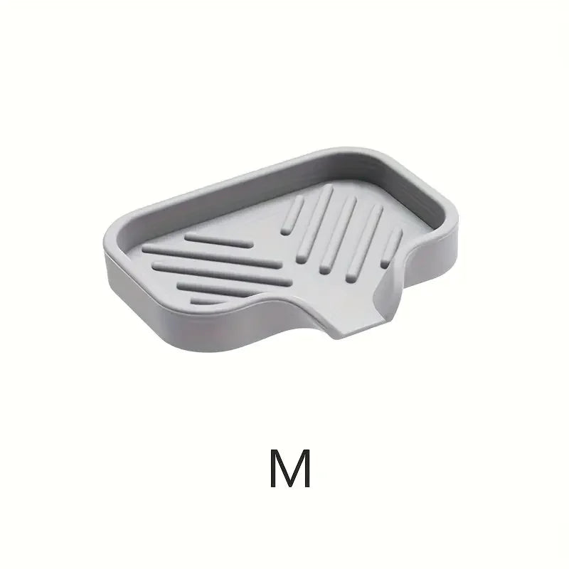 Tappetino Silicone Per Rubinetto Con Vassoio Lavello Spugna Dispenser Sapone Portaoggetti Appoggio Cucina