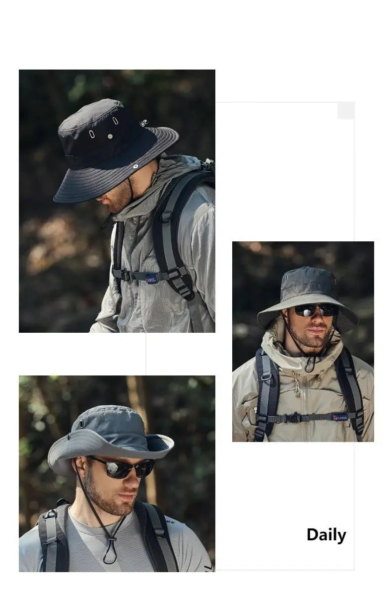 Cappello Da Pescatore Estivo Da Uomo Con Tesa Larga Protezione Solare Per Esterno Escursionismo Equestre