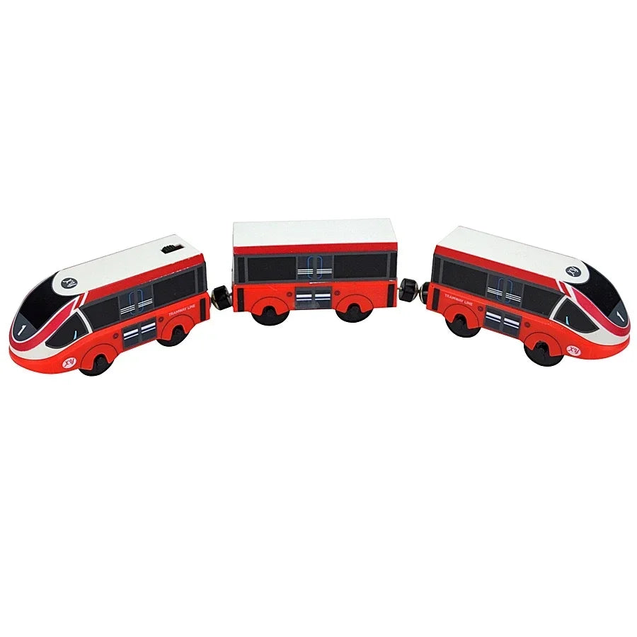 Locomotiva In Legno Magnetica Per Bambini Giocattolo Treno Con Pista Ferrovia Educativa