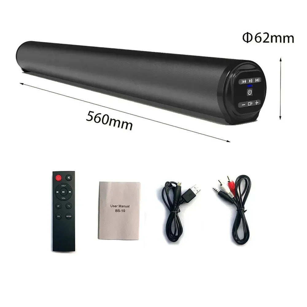 Barra Audio Portatile Potente Altoparlante Bluetooth Senza Fili Surround Stereo Per TV Subwoofer Radio FM Caixa De Som