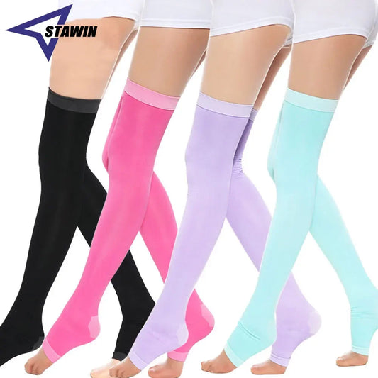 Calze A Compressione Notte 420D Donna In Nylon STAWIN Taglia Unica Conforto E Benessere Gambe