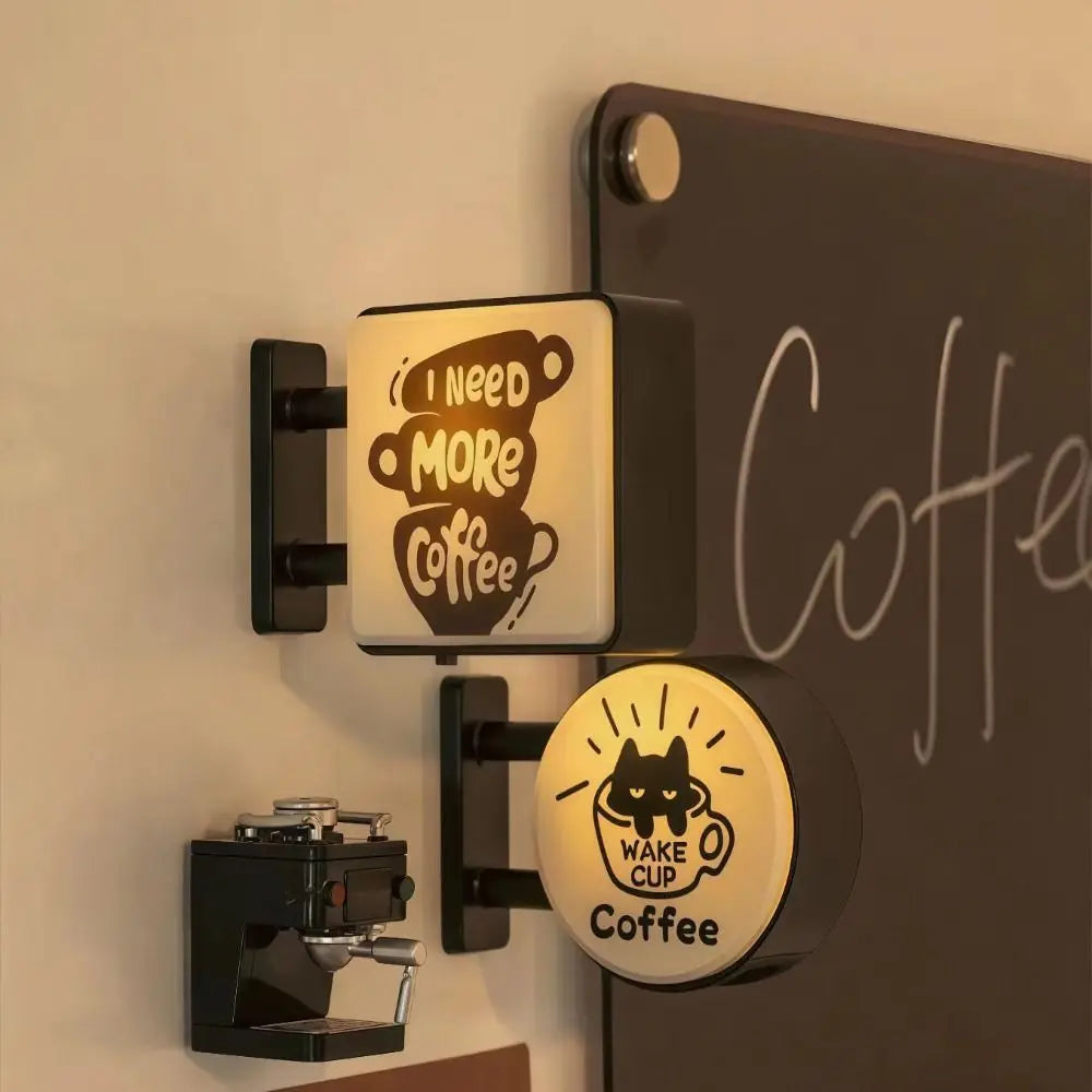 Insegna Luminosa Creativa Per Angolo Caffè Magnete Per Frigorifero Stile Retrò Con Luce Soffusa Decorativa