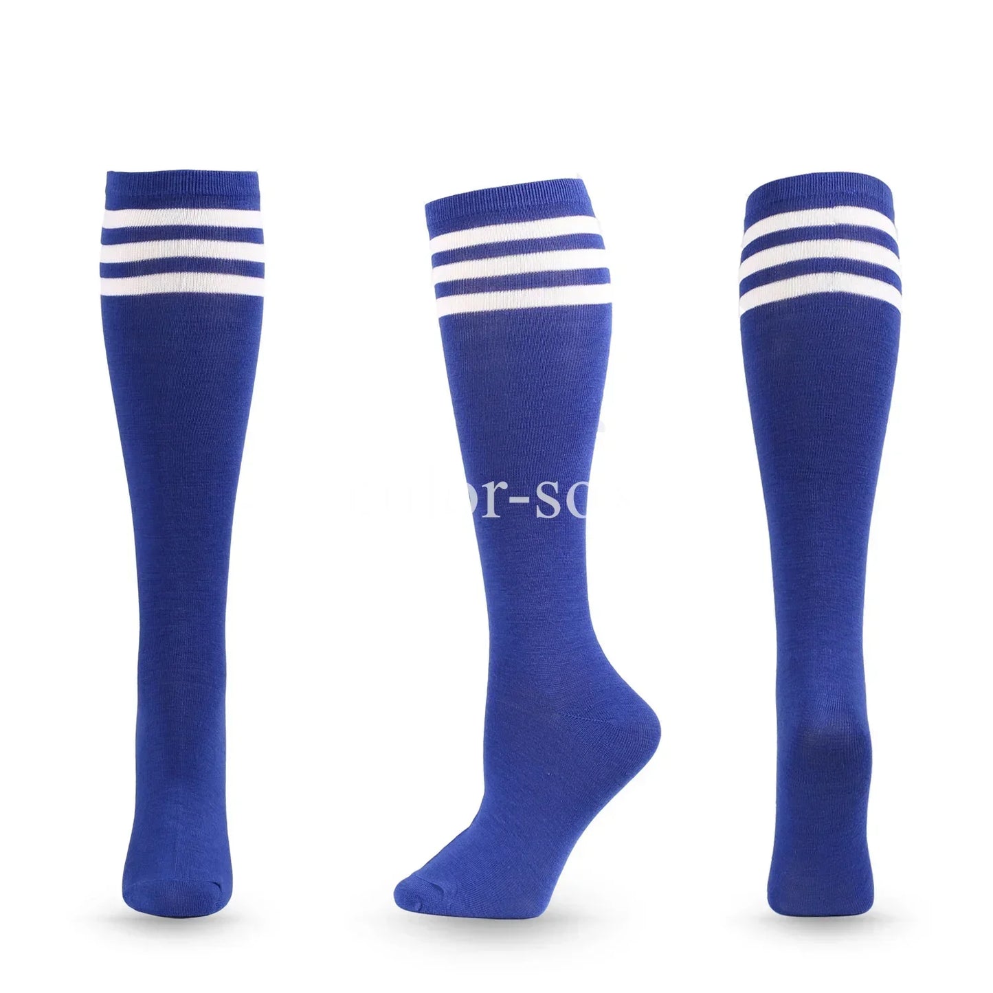 Calzini Da Calcio A Compressione Antiscivolo Tubo Lungo Al Ginocchio Con Righe Per Prestazioni Sportive Uomo