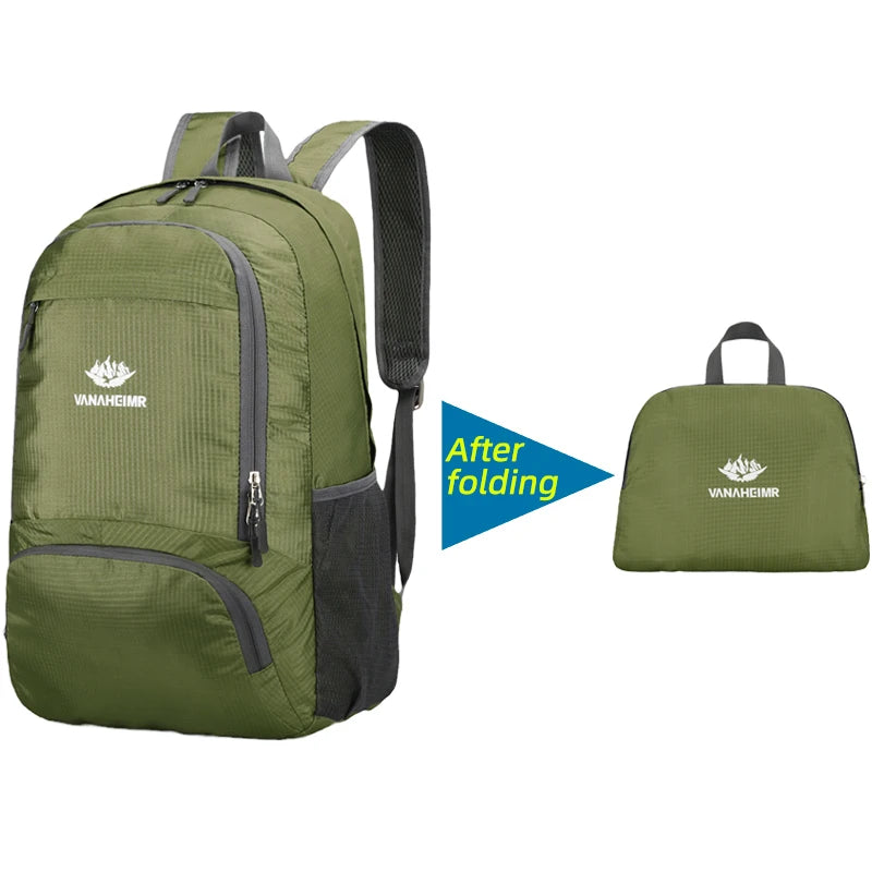 Zaino Pieghevole Da 23 Litri Ultraleggero Esterno Zaino Da Trekking Daypack Capienza Elevata Tessuto Idrorepellente