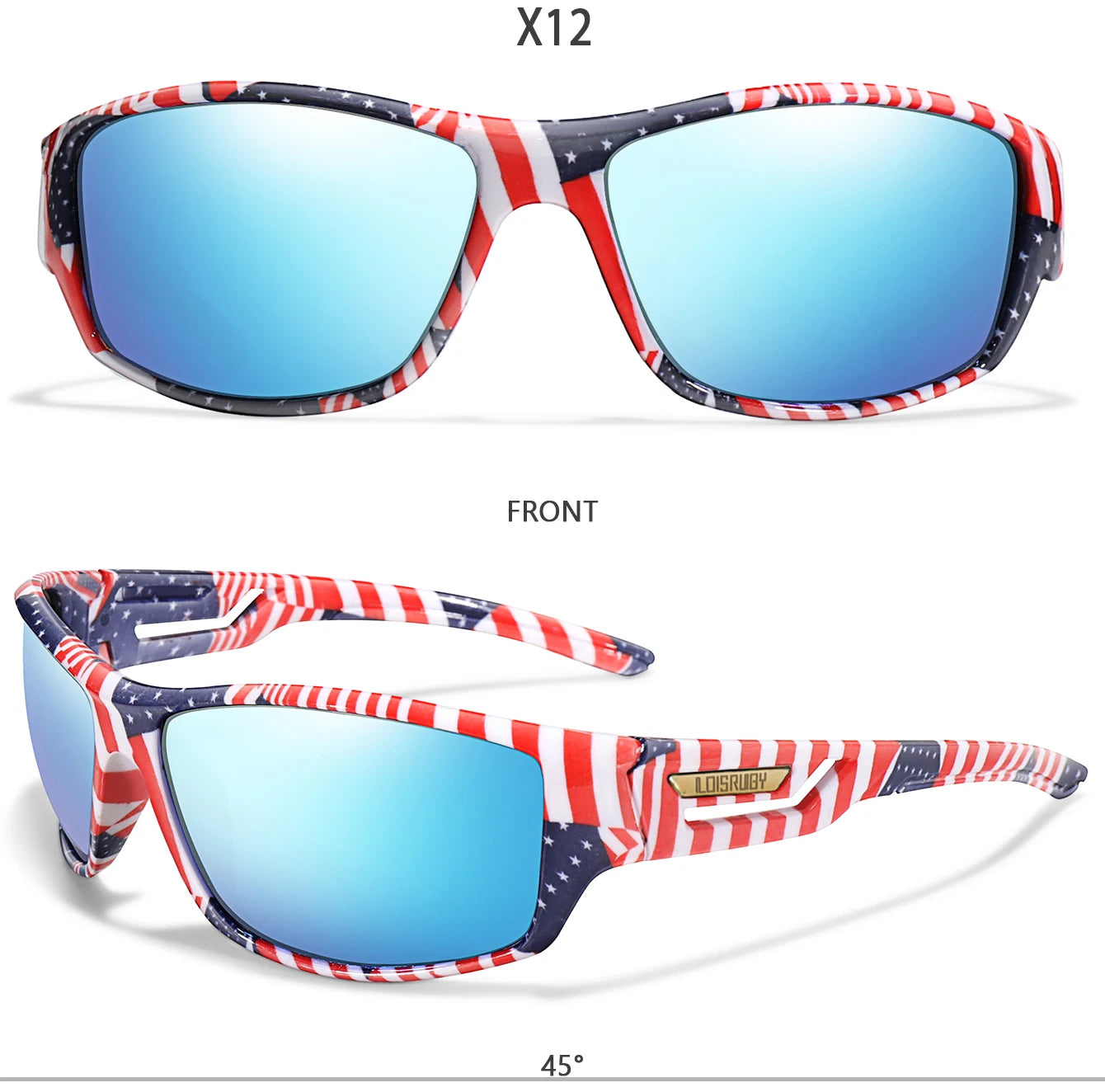 LOISRUBY Occhiali Da Sole Polarizzati Da Pesca Uomo Camouflage Guida Sport All Aperto Ciclismo E Corsa UV400 Attrezzatura