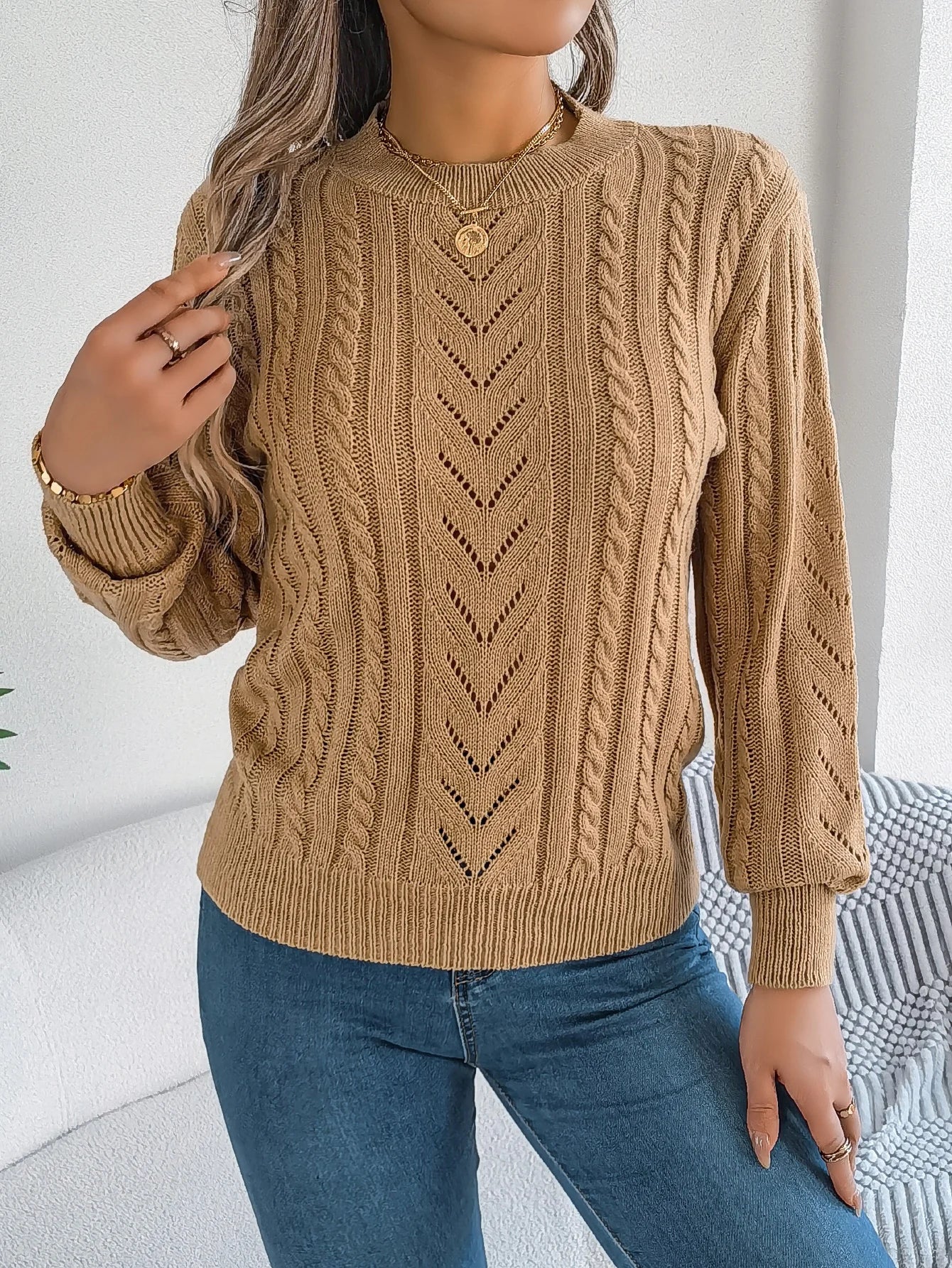 Maglione Unisex Autunno Inverno Collo a V Confortevole e Caldo Maniche Lunghe Versatile Stile